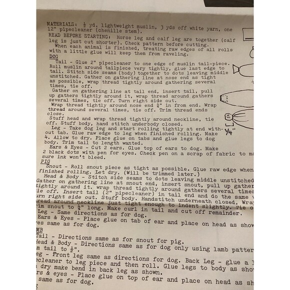 Craft Patterns Annie's Attic Mammy & Family 53-0 & Farmyard Animals 91-5 - Picture 15 of 15